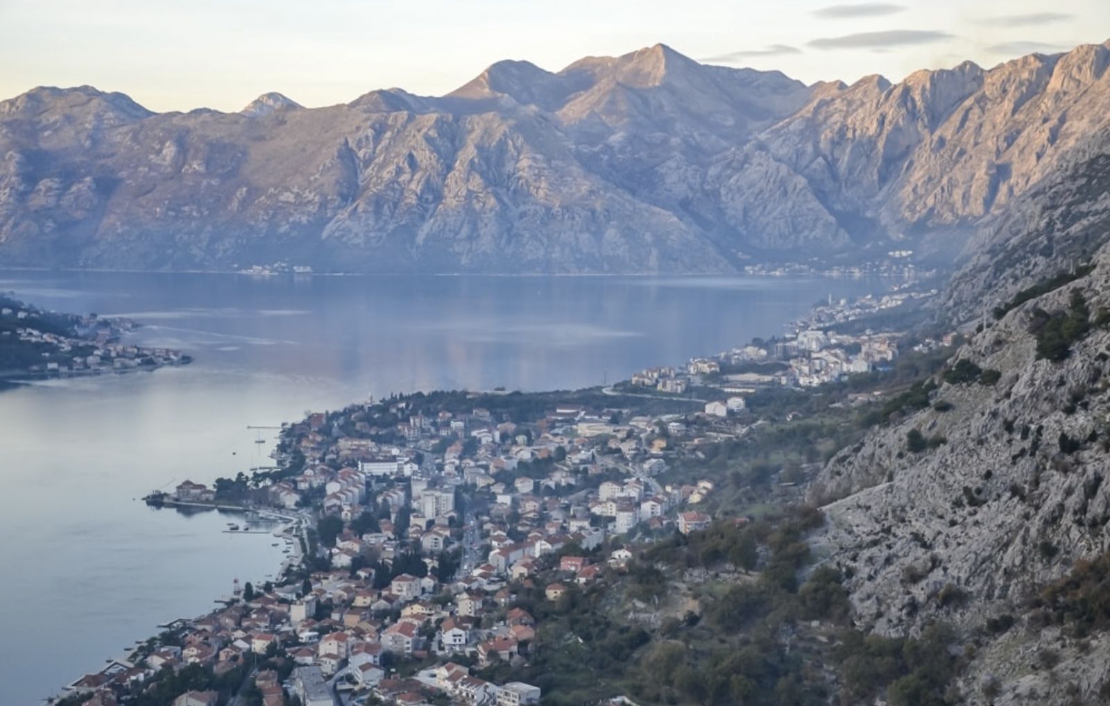 Evening light over the Bay of Kotor
