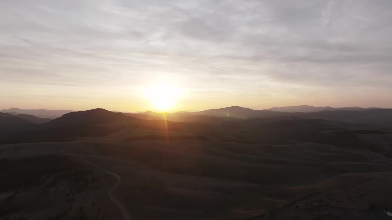 Sunset over the Zlatibor mountains
